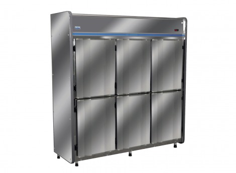 Heladera 6 puertas Acerinox digital Klima